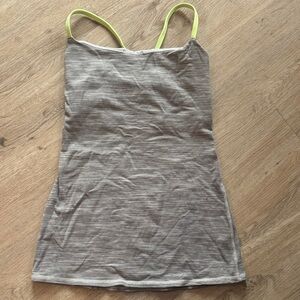Lululemon Gray and Yellow Women's Tank Top 4